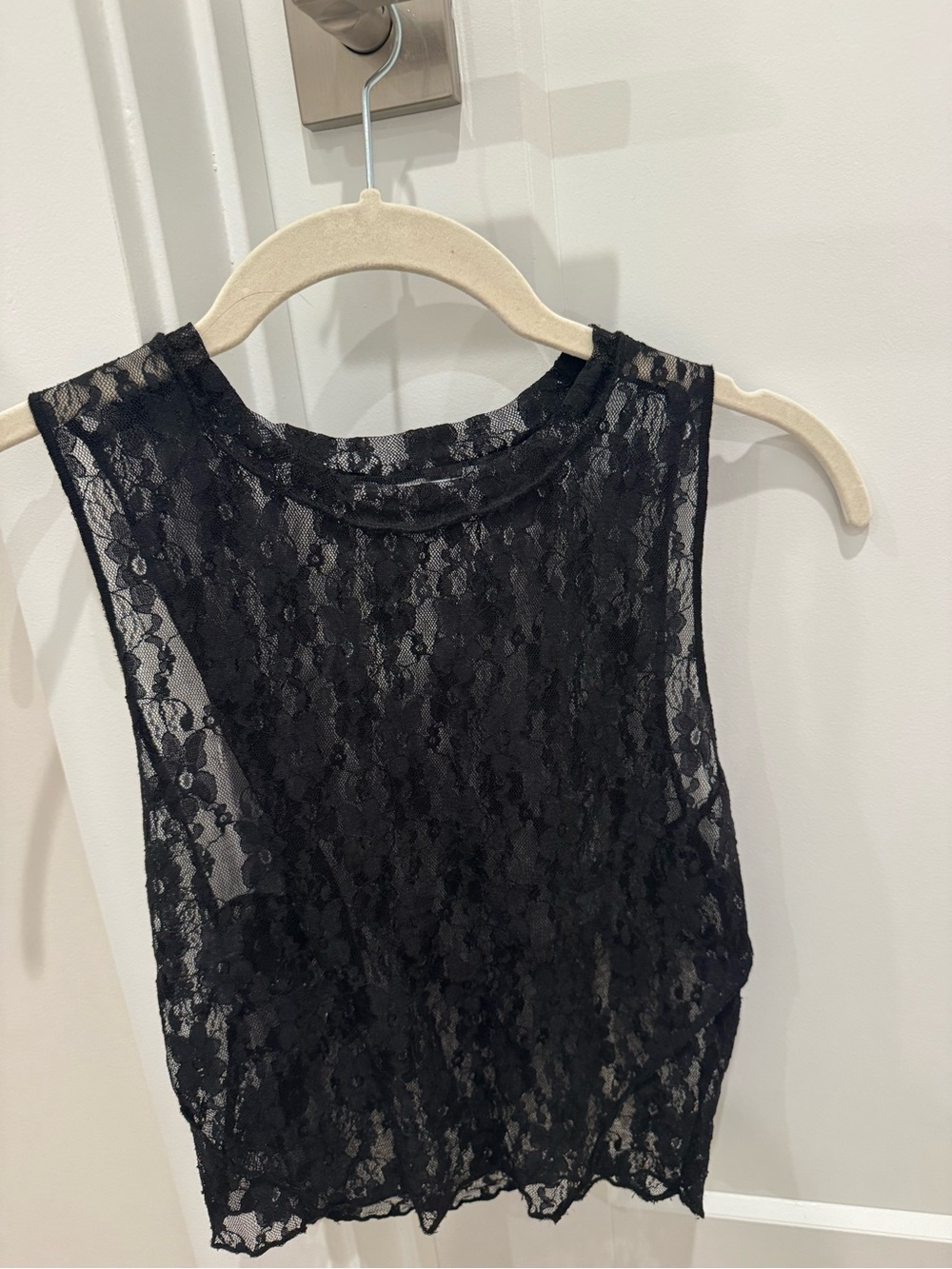 Bershka Black Floral Lace Sleeveless Camisole